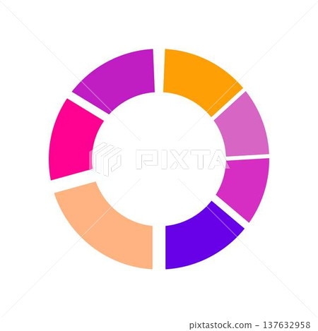 Donut chart showing data analysis and financial report 137632958
