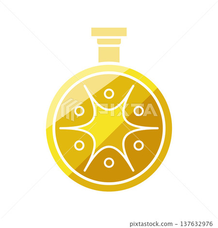 Golden perfume bottle representing aroma and luxury fragrance 137632976