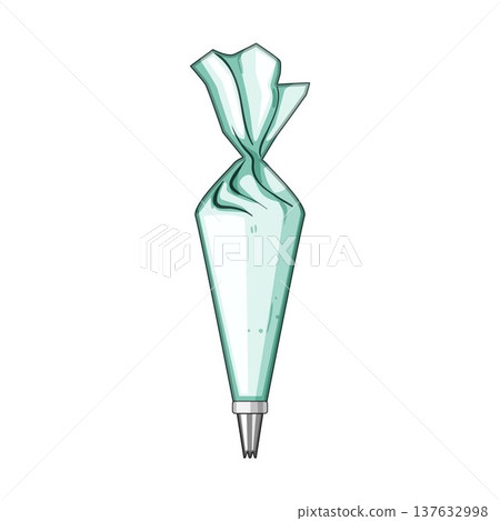 Pastry bag preparing icing cream for cake decorating Pastry bag preparing icing cream for cake decorating 137632998
