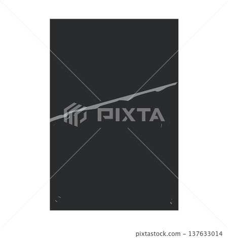 Black rectangle showing diagonal paper fold design 137633014