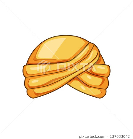 Traditional yellow turban representing cultural heritage and custom Traditional yellow turban representing cultural heritage and custom 137633042