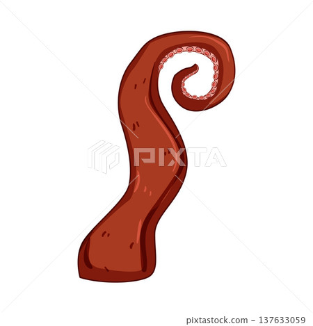 Octopus sea monster tentacle reaching up illustration Octopus sea monster tentacle reaching up illustration 137633059