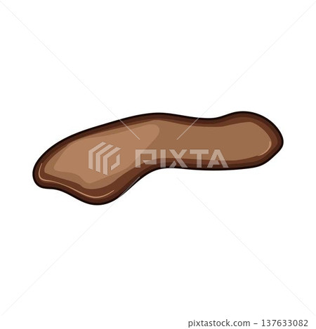Brown mud puddle creating irregular liquid splash shape Brown mud puddle creating irregular liquid splash shape 137633082