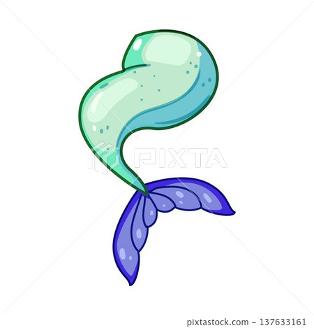 Mermaid tail illustration representing fantasy and magic concept Mermaid tail illustration representing fantasy and magic concept 137633161