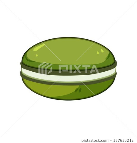 Green macarons sweetness, a delicious matcha dessert illustration Green macarons sweetness, a delicious matcha dessert illustration 137633212