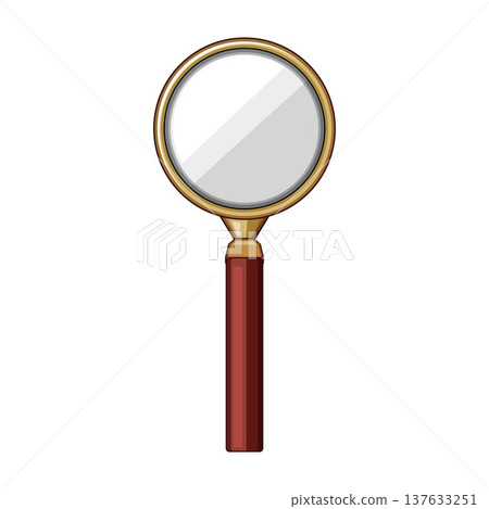 Magnifying glass exploring details and finding information 137633251