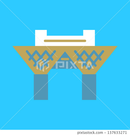 Tokyo Big Sight simple icon 137633271