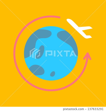 Simple overseas travel icon 137633291