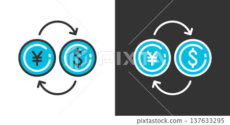 Simple currency exchange vector icon Simple currency exchange vector icon 137633295