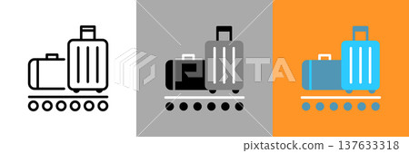 Simple luggage storage icon 137633318