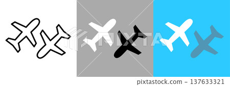 簡易飛機轉機圖標 137633321