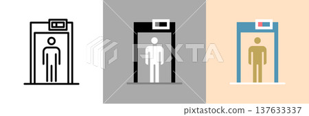 簡單的金屬探測器圖標 137633337