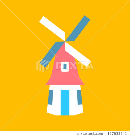 A simple windmill observation deck icon 137633341