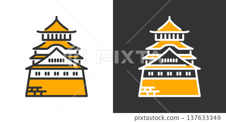 小倉城的簡單圖標 小倉城的簡單圖標 137633349