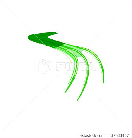 Green curved abstract lines creating dynamic wave movement Green curved abstract lines creating dynamic wave movement 137633407