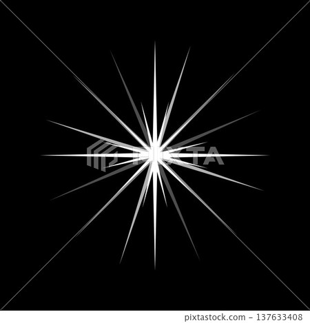 Abstract starburst light effect generating radial flare 137633408