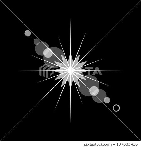 Lens flare starburst light effect on black background Lens flare starburst light effect on black background 137633410
