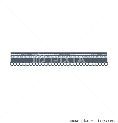 Decorative fabric lace trim border template element 137633460