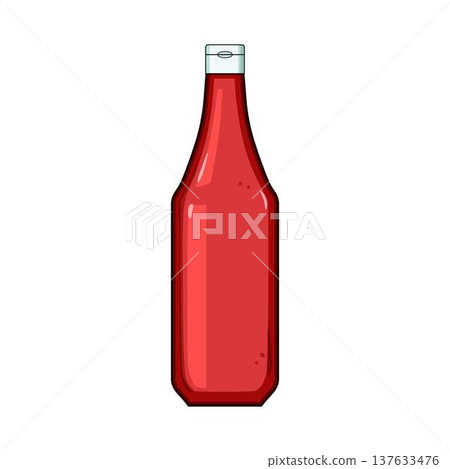 Red tomato ketchup sauce bottle illustration Red tomato ketchup sauce bottle illustration 137633476