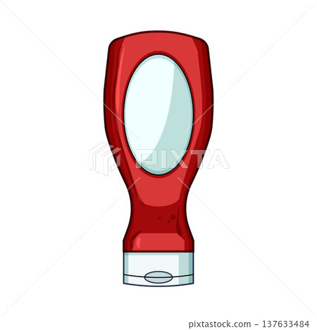 Ketchup sauce bottle representing condiment for fast food Ketchup sauce bottle representing condiment for fast food 137633484