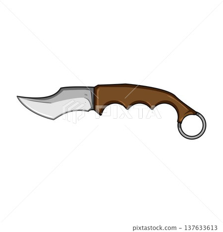 Karambit knife weapon with curved blade illustration Karambit knife weapon with curved blade illustration 137633613