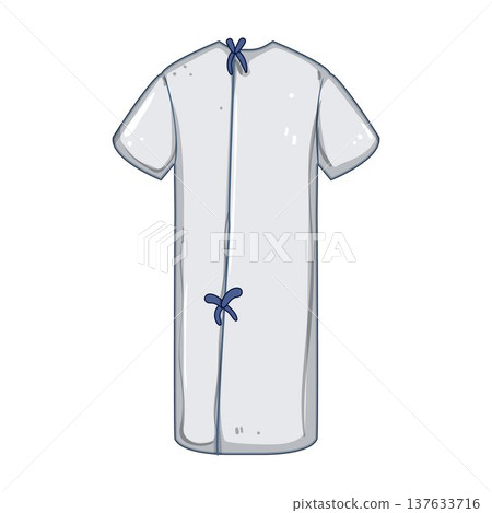 Hospital gown medical uniform vector artwork illustration 137633716