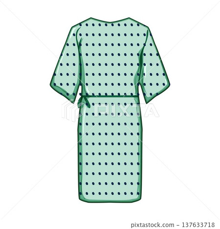 Hospital gown uniform for healthcare and patient care 137633718