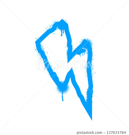 Blue lightning bolt symbol representing energy and speed Blue lightning bolt symbol representing energy and speed 137633764