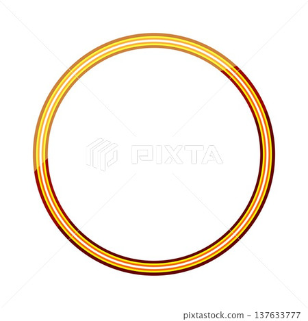 Glowing circular frame presenting abstract colorful rings Glowing circular frame presenting abstract colorful rings 137633777
