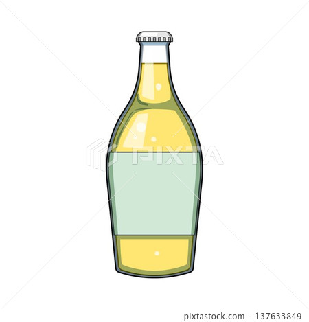 Glass soda bottle with blank label template Glass soda bottle with blank label template 137633849