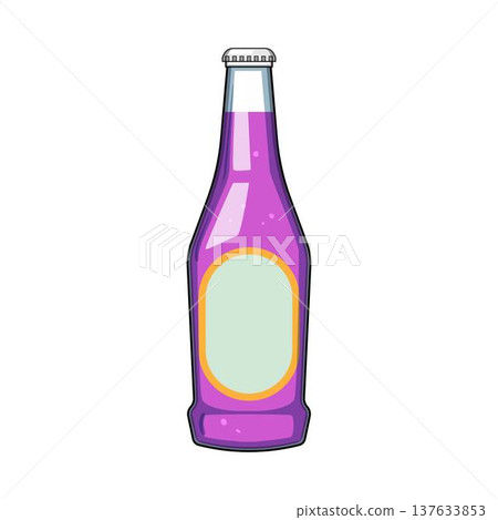 Soda bottle vector illustration with blank label 137633853