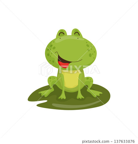 Happy Cartoon Frog Happy Cartoon Frog 137633876