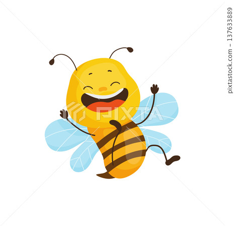 Laughing Cartoon Bee Laughing Cartoon Bee 137633889