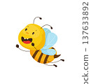Excited Cartoon Bee 137633892