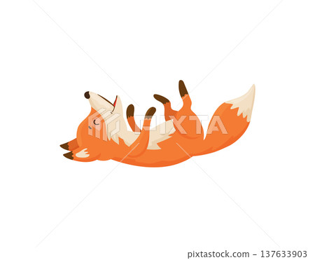 Playful Cartoon Fox 137633903