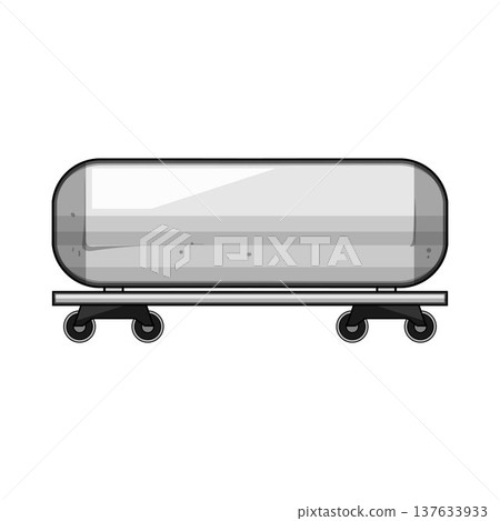 Freight train tank wagon transporting liquid cargo illustration Freight train tank wagon transporting liquid cargo illustration 137633933