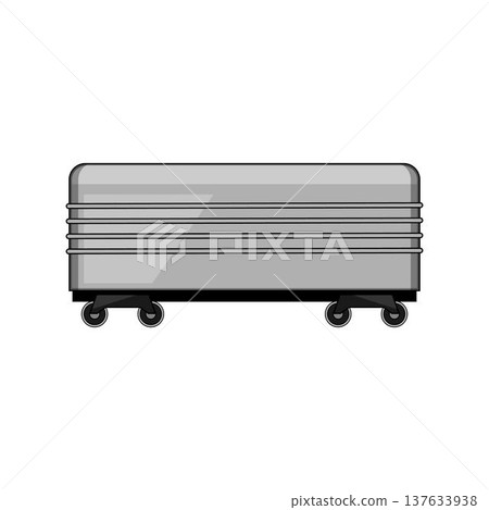 Freight train wagon transporting goods for cargo delivery 137633938