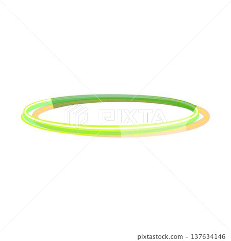 Green glowing energy aura ring creating light effect Green glowing energy aura ring creating light effect 137634146