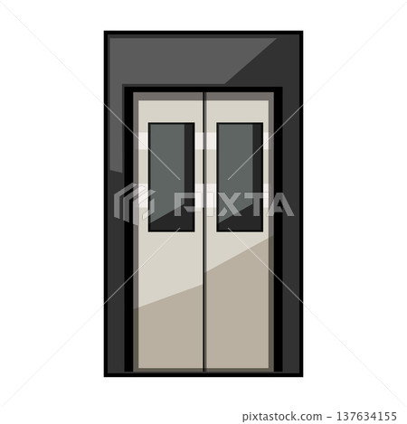 Elevator doors closing representing future, progress, and opportunity 137634155