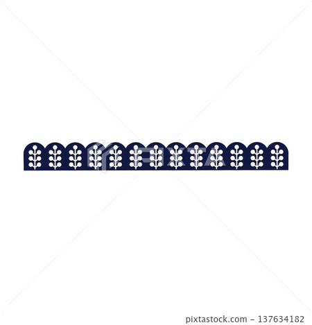 Continuous floral border pattern creating a dividing element Continuous floral border pattern creating a dividing element 137634182