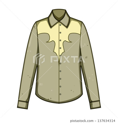 Cowgirl western shirt with traditional yoke pattern design Cowgirl western shirt with traditional yoke pattern design 137634314