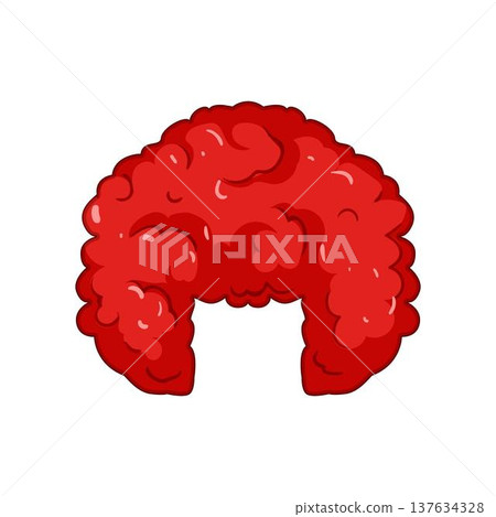 Red curly clown wig for costume party Red curly clown wig for costume party 137634328