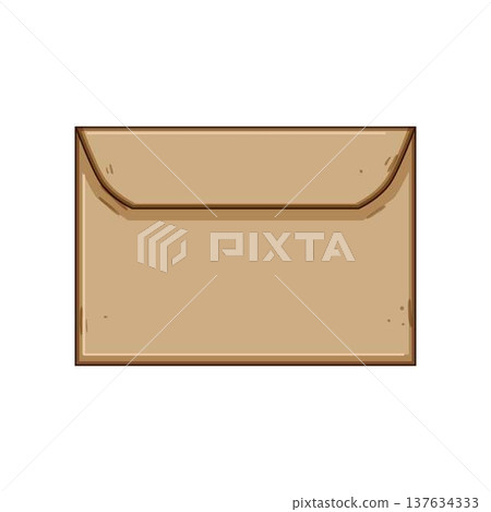 Closed brown paper envelope delivering personal information message Closed brown paper envelope delivering personal information message 137634333
