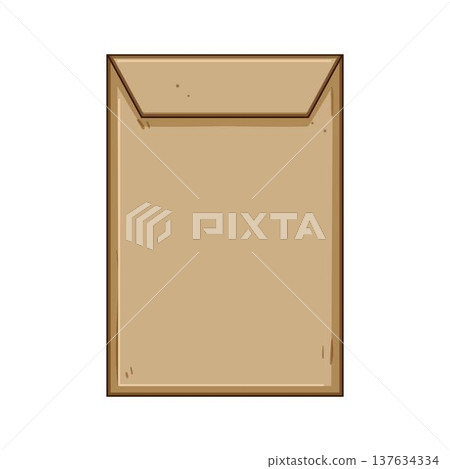 Closed brown paper envelope postal mail message Closed brown paper envelope postal mail message 137634334