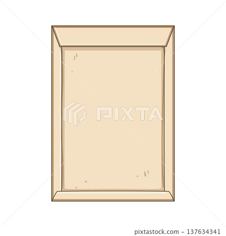 Closed blank paper envelope for sending mail message 137634341