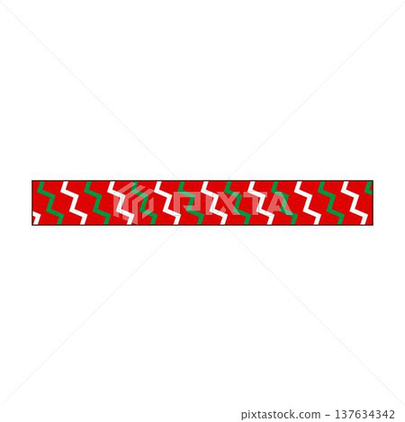 Christmas washi tape border with zigzag pattern Christmas washi tape border with zigzag pattern 137634342