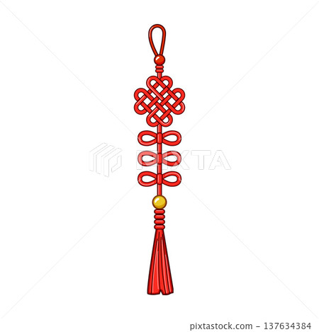 Red chinese knot symbolizing good luck and prosperity Red chinese knot symbolizing good luck and prosperity 137634384