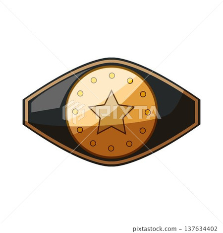 Championship belt plate symbolizing victory and winner award Championship belt plate symbolizing victory and winner award 137634402