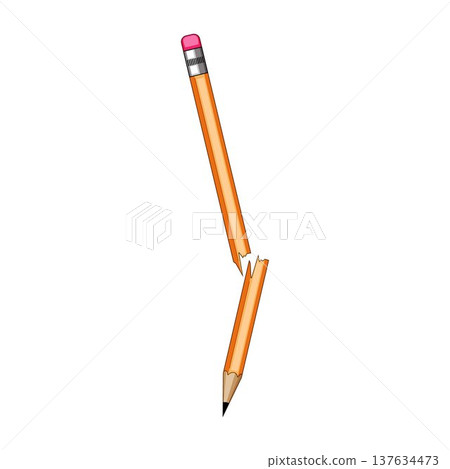Broken pencil presenting concept of failure and struggle Broken pencil presenting concept of failure and struggle 137634473
