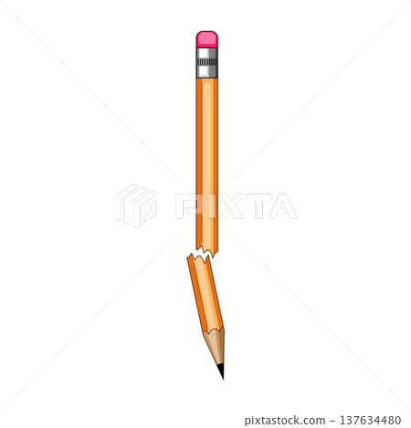 Broken pencil illustrating concept of stress and pressure 137634480
